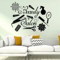 Hot BARBER Wall Sticker Hair Nail Beauty Salon Wall Art Wall Paper For Barber Store Home Decoration Nordic Style Home Decoration. 
