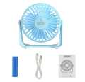 TriPole Small Desk Fan 3 Speeds Strong Airflow USB Fan 360°Rotation Mini Fan Portable Personal Fan, 5-inch Table Fan for Bedroom Office Home Outdoor Camping. 
