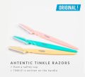 Tinkle 3 Pcs Set - Ladies Eyebrow Razor, Zigzag Razor, Safety Razor For Girls, Face Razor, Body Razor For Women, Eyebrow Shave, Eyebrow Trimmer, Face Epilator, Eye Forehead Shaver, Grooming Eyebrow Shaper, Stainless Steel Razor, Facial Hair Removal. 