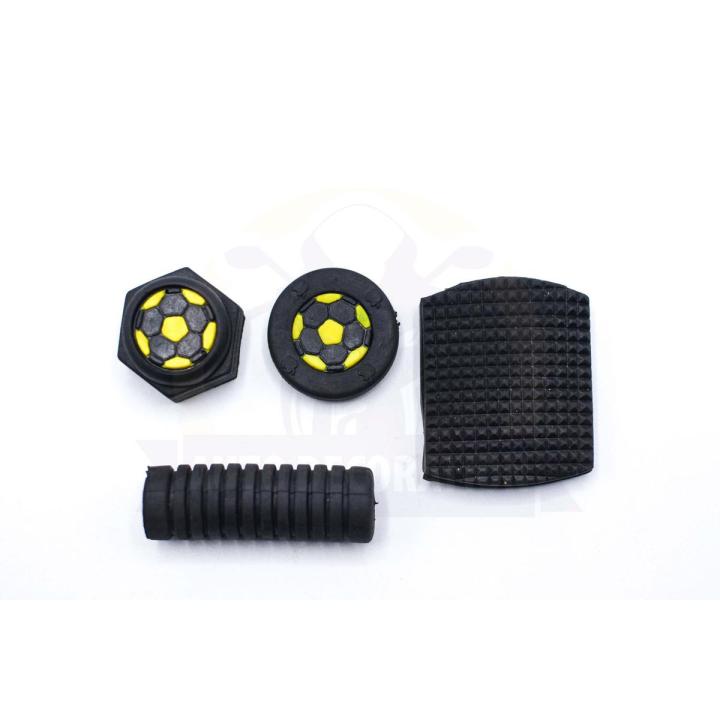 4 Pcs Fancy Rubber Cover Set of Kick Chain Cover Handle Nut Brake Pedal Decoration for Honda Chinese 70cc Bikes