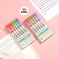6 pcs Curve pen flower-shaped outline pen quick-drying highlighter color pen marker pen Drawing Pen Reusable Outline Pen Markers Pen Curve Highlighter Pens. 