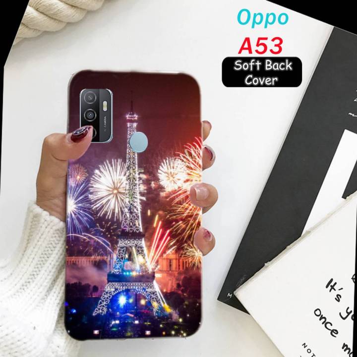 Oppo_A53 Back Cover -Eiffal Tower - 2Gud Soft Case Cover