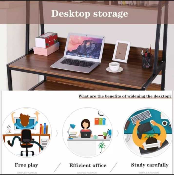 Multi-Functional%20Computer%20Desk%20Table%20with%20Hutch,%20Mental%20Frame%20Writing%20Desk%20with%20Bookshelf%20for%20Home,%20Sturdy%20PC%20Laptop%20Study%20Table,%20Gaming%20Center%20Workstation%20Design%20for%20Small%20Spaces,%20Brown%20-%20Image%205