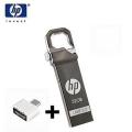 32GB HP USB Flash Drive Stain Steel Pen Drive USB Good Quality 10Mbps Data Speed + Micro OTG Converter. 