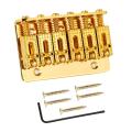 KOKKO 6-string 65mm Electric Guitar Hardtail Fixed Bridge Ball String Code Tail Pipe Top-load Bridge Compatible For Strat Tele. 