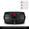 Wrangler - Universal Motorbike Tour Scooter Tail/Top Box - Top Lock Storage Carrier Case with Backrest - Black. 