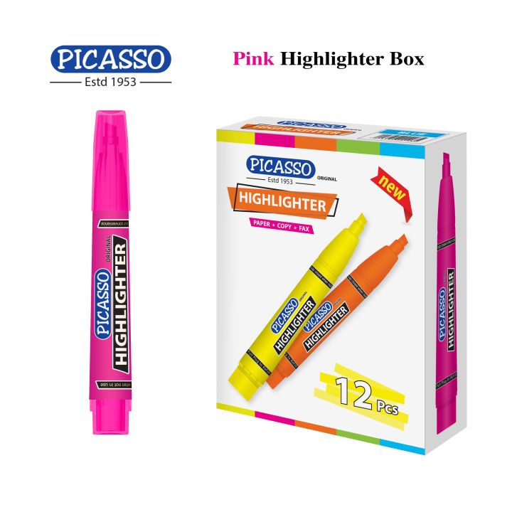 Picasso%20Multi%20Colour%20Highlighter%20Cardboard%20Box%2010pcs%20-%20Image%203
