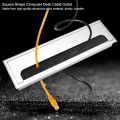 Aluminium Cable Hole Cover Desk Computer Wire Cable Tidy Outlet Square Cable Outlet for Management of Office & Computer Desk Wires, Available in 3 Sizes(Small, Medium, Large). 