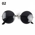 Round Sun Glasses Anime Jujutsu Kaisen Glasses Gojo Satoru silver frame Sunglasses. 