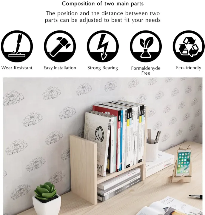 Jerry%20&%20Maggie%20-%20Desktop%20Organizer%20Office%20Storage%20Rack%20Adjustable%20Wood%20Display%20Shelf%20%20Birthday%20Gifts%20-%20Toy%20-%20Home%20Decor%20%20-%20Free%20Style%20Rotation%20Display%20-%20True%20Natural%20Stand%20Shelf%20White%20Wood%20Tone%20-%20Image%208