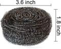 6 PCS Stainless Steel Sponges Scrubbers 3.3" Cleaning Ball Metal Scrubber For Pot Pan Dish Wash Cleaning. 