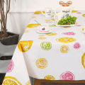 Fruit Leaf Print Tablecloth Oil Proof PVC Wrinkle Resistance Tea Table Cover Home Textile. 