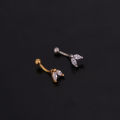 1PC 16G New Flower Stainless Steel IBall Eyebrow Piercing Curved Barbell Lip Ring Snug Daith Helix Rook Earring. 