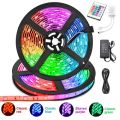 RGB Led Strip 5 meter  Light with remote & Adapter 5M LED strip multi color. 