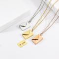 【2023NEW】Personalized Locket Necklace Small Envelope Locket Sentimental Gift Necklace Hidden Love Letter Secret Message 3D Jewelry Gift. 