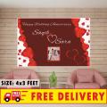 Wedding Anniversary Party Backdrop Printed On Panaflex. 