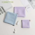 FORBETTER Multicolor Small Coin purse Ins style Earphone Protective Sleeve Cosmetic Bag Portable Lipstick Storage Bag Sundries Case PU Leather Mini Earphone Bag/Multicolor. 