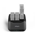 aMagisn AC21 Battery Charger with 3 Battery Channels Charging Box with USB Port and 2 Card Slots Compatible with Insta 360 Ace Pro/Ace. 