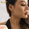Nose Chain Jewelry Boho Ethnic Style Nose Chain with Faux Pearl Tassel Trendy Southeast Asian Nose Jewelry Stud Earring Nose Ring. 