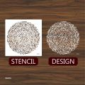 Surah Al-Kafirun Round Calligraphy Islamic Reusable Stencil for Canvas and wall painting. ID #4226. 