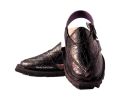Norozi Chappal For Mens - Handy Kraft Genuine Leather - Original Norozi - Handcrafted Quetta Chappal – Sandal for Men - Handmade Sandals – Branded Shoes for Men – Crocodile Design - New Design Black Color. 
