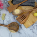 SK 4 Piece Fancy Wooden Cooking Spoons Set for Non-Stick Cookware. 