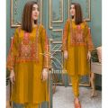 Stylish Embroidered Dress For Women (Two Piece Suit) Casual Embroided Dresses For Women. 