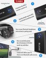 TROND 2-in-1 Bluetooth V5.0 Transmitter Receiver AptX 2 Devices Simultaneously. 