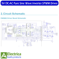 5V DC-AC Pure Sine Wave Inverter SPWM Driver Board EGS002 12Mhz Crystal Oscillator EG8010 + IR2113 Driving Module LCD by Electrica. 