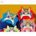Chinese Dragon Hat New Year Party Cute DIY Craft dimensional Dragon Head Hat. 