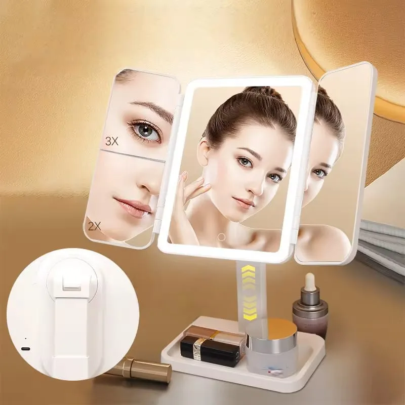 LED Folding Makeup Mirror