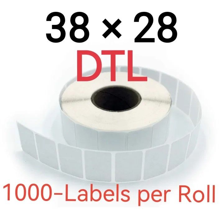 Barcode Label Roll Pack of 6 – 38mm x 28mm Stickers – 1000 Thermal ...