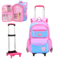 Charming Girls Rolling Trolley School Bag - Perfect for Grades 3-6. 
