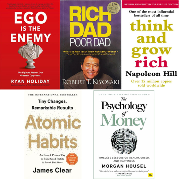 Pack of 5 Best English Novel Deal – Rich Dad Poor Dad, Think & Grow ...
