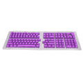 132 Keys Keyboard Keycaps ABS OEM Height Overmolding Injection Molding Ergonomic Design DIY Keyboard Keycaps Transparent Purple White Letters. 