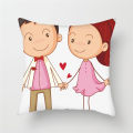 Fuwatacchi Cute Couples Pillow Case Romantic Lover Pillow Cover Home Sofa Decor Valentine's Day Gift Sweet Love Cushion Cover. 