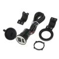 Universal Bikes 5V-2.1A Motorcycle Mobile Phone USB Charger Port Power Adapter Socket Hot (Black). 