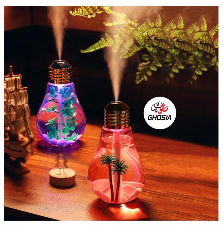 LED Lamp Air Water Mist Humidifier Bulb Air Freshener Beautiful Mini Lam Style Night Light Humidifier Bulb KN-33