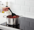 IKEA GNARP 3-piece kitchen utensil set, black Black Imported - Spoons Cooking & Serving Utensil, Ikea Kitchen Accessories, Ikea Kitchen Cooking Utensils Set, firm grip, stainless, scratch resistance, hang able, easy to place. 