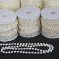 Half Circle Pearl Double Line Connecting Bead Double Row Connecting Bead Wedding Dress Bead Chain ABS Half Round Bead Chain DIY Jewelry Accessories. 