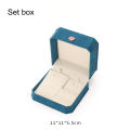 Velvet Jewelry Box Elegant Blue/Pink Ring Box Pendant Box for Gift Wedding Engagement Travel Home Display. 