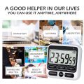 Kitchen Timer, Magnetic Kitchen Timer, with Adjustable Sound Alarm and Memory Function for Cooking and Studying. 