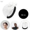 Woman Head Turban Hat Head Wrap Soft Breathable Accessory Multifunction White. 