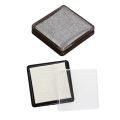 2 Pcs Ink Pad Stamp Pad for Wedding Letter Document , White & Silver. 