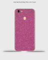 Oppo F5  Phone Skin Only Back And Sides Petal Pink Glitter Texture Skin. 