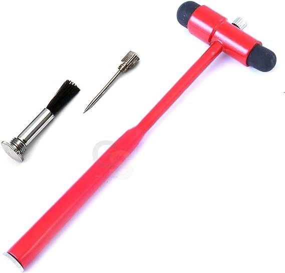 Talc Industries Neurological Reflex Hammer with Built-in Brush for ...