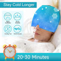Form Fitting Gel Ice Headache Migraine Relief Hat Cold Compress Therapy Cap Ice Head Wrap Pack Mask for Tension Sinus Stress. 