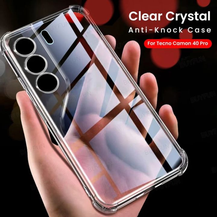 "Tecno%20Camon%2040%20pro%205G%20Transparent%20Back%20Cover%20with%20Anti-Dust%20Plug,%20Anti-Slip%20Grip%20&%20Soft%20No%20Corner%20Bumper%20Case"%20-%20Image%202
