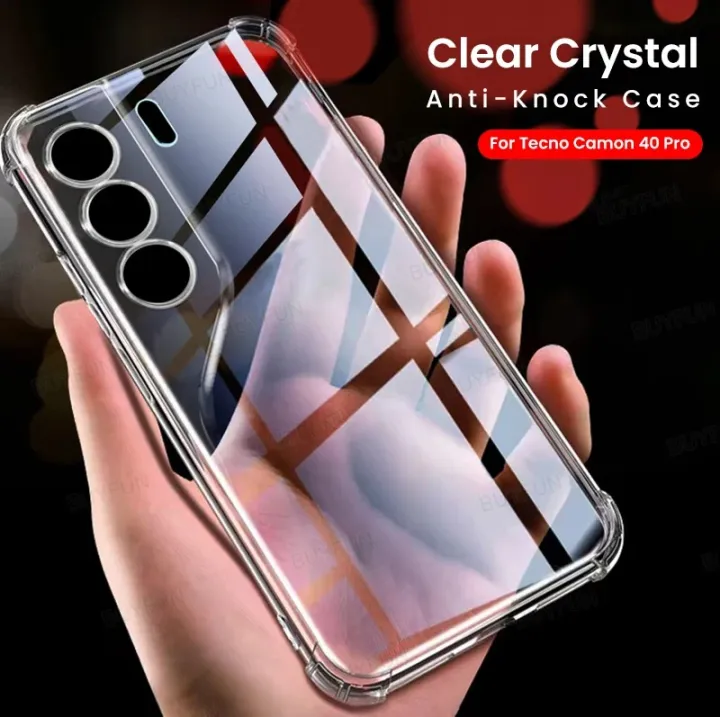 "Tecno%20Camon%2040%20pro%205G%20Transparent%20Back%20Cover%20with%20Anti-Dust%20Plug,%20Anti-Slip%20Grip%20&%20Soft%20No%20Corner%20Bumper%20Case"%20-%20Image%202