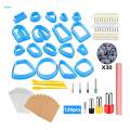 Polymer Clay Set of 130, Polymer Clay Earrings Clay with Earring Accessories and Punch Tool for Polymer Clay Jewelry Making DIY. 